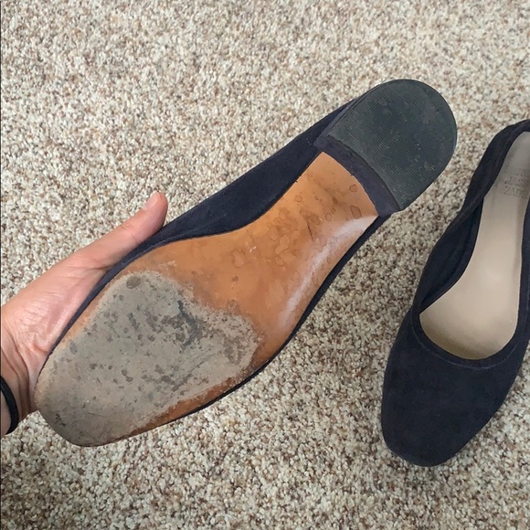 Maryam Nassir Zadeh Navy Suede Ballerina Pump - Picture 3 of 3